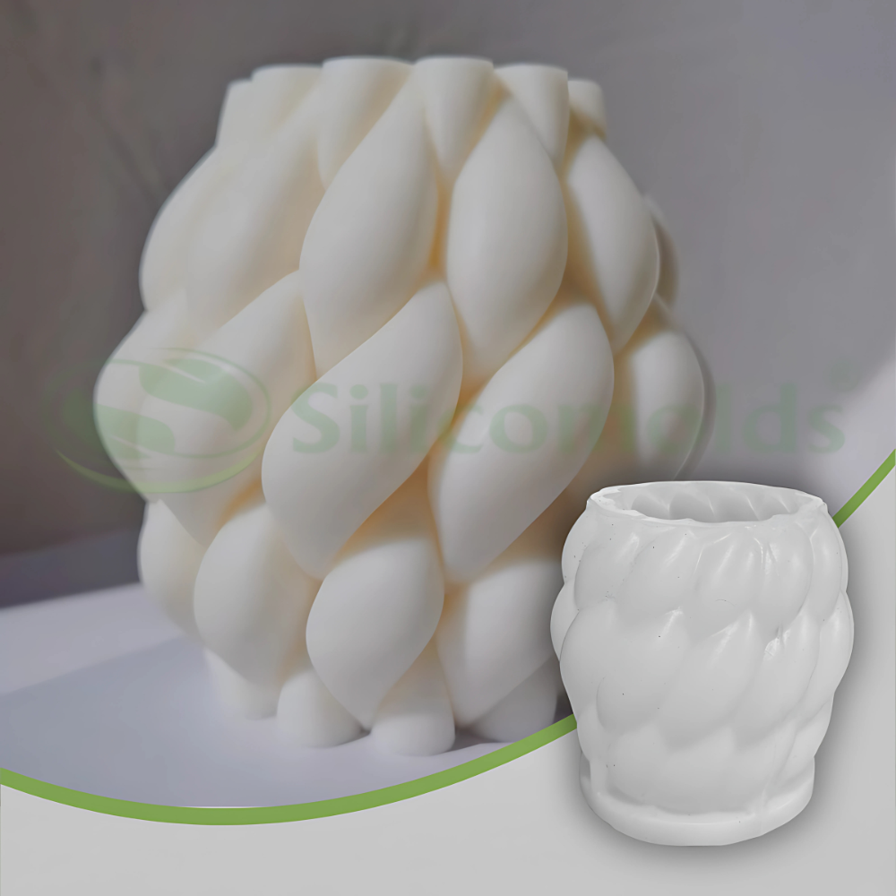 SILICOMOLDS-3D Twirl Raindrop Candle Mold-CM038